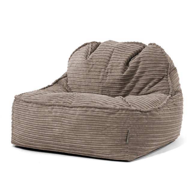 Le Pouf Doudou 2.0 - Côtelé Grège 01