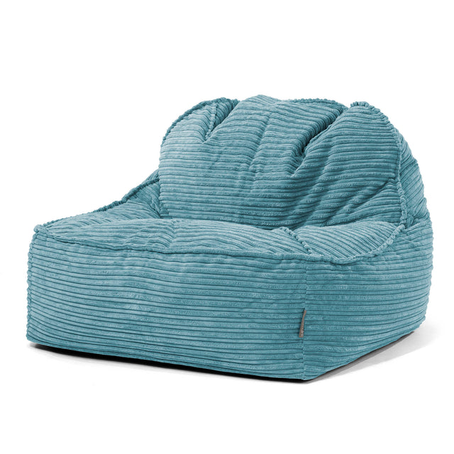 Le Pouf Doudou 2.0 - Côtelé Mer Égée 01