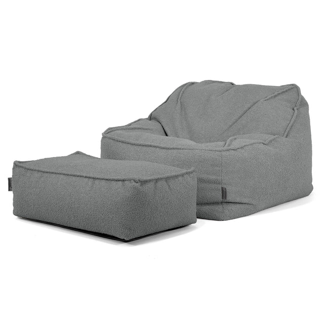 Le Pouf Doudou - Bouclé Gris
