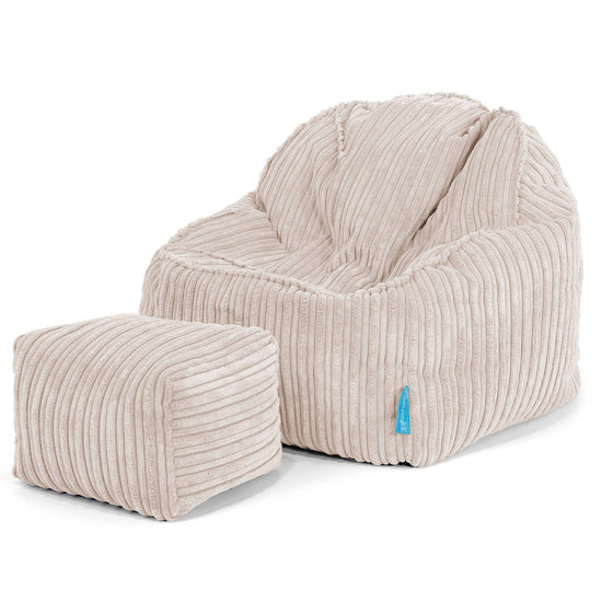 Le Pouf Enfant Doudou 2-6 ans - Côtelé Ivoire 03