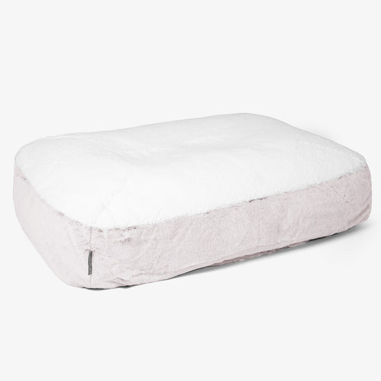 Lit pour Chien, Taille Large - Fausse Fourrure Lapin Rose Pastel 01