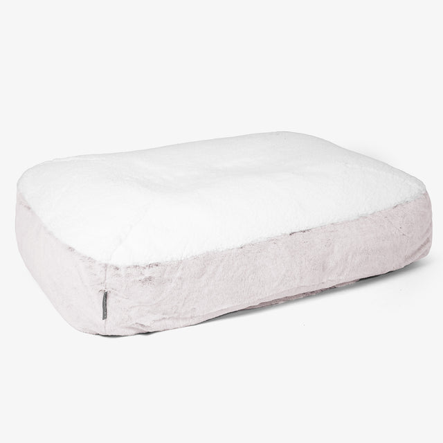 Lit pour Chien, Taille Large - Fausse Fourrure Lapin Rose Pastel 01
