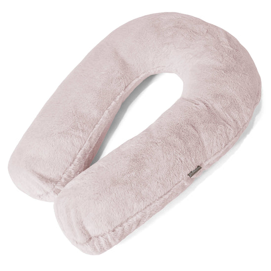 Oreiller Câlin - Fausse Fourrure Lapin Rose Pastel 01