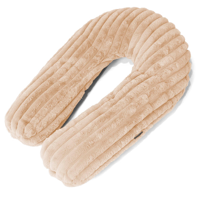 Oreiller Câlin - Velours Côtelé Ultra Pelucheux Pêche 01