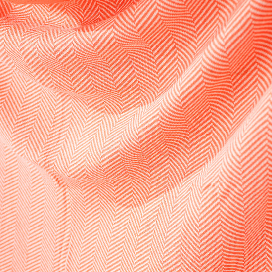 Couverture / Plaid - Tricoté Chevrons Corail 02