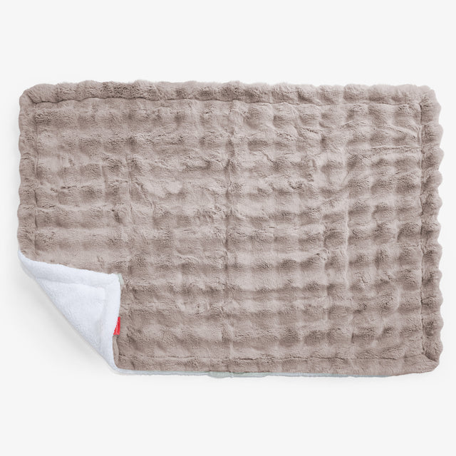 Plaid / Couverture Sherpa - Fausse Fourrure à Bulles Vison