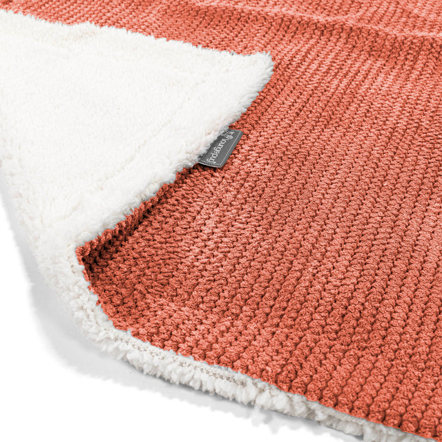 Plaid / Couverture Sherpa - Pompon Citrouille 01