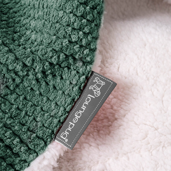 Plaid / Couverture Sherpa - Pompon Vert Mousse 04