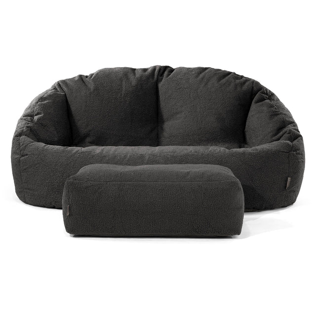 Pouf Canapé Bubble - Bouclé Anthracite 01