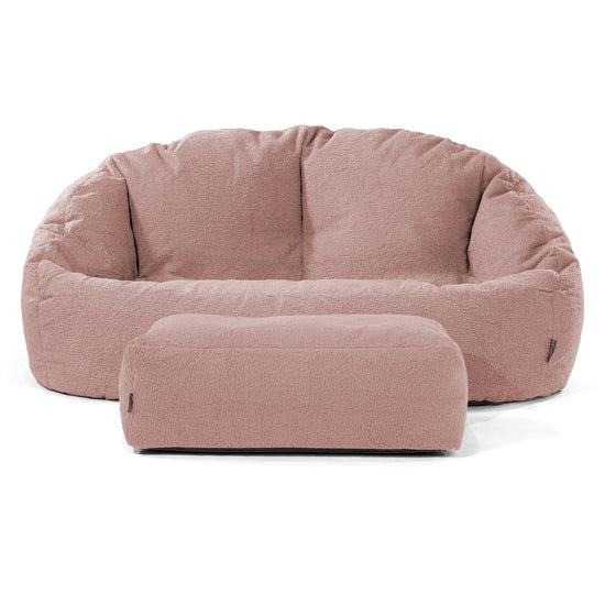 Pouf Canapé Bubble - Bouclé Rose 01
