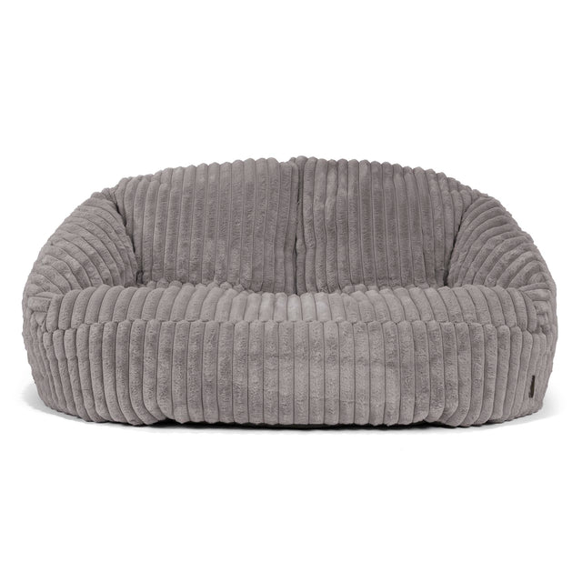 Pouf Canapé Bubble - Velours Côtelé Ultra Pelucheux Gris 01