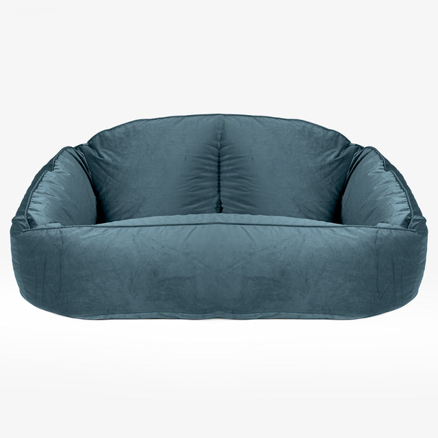 Pouf Canapé Bubble - Velours Mer Égée 01