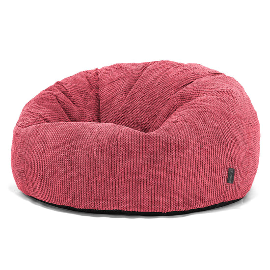 Pouf Canapé Classique - Pompon Rouge pastel 01