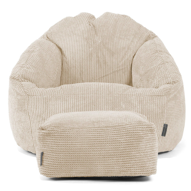 Pouf Chaise Bubble - Pompon Crème 02