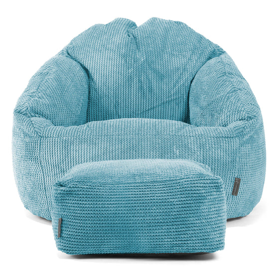 Pouf Chaise Bubble - Pompon Mer Égée 02