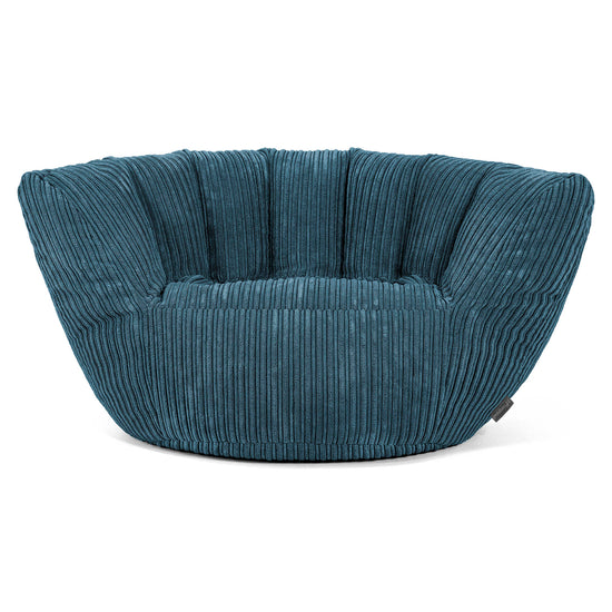 Pouf Charles Vintish - Côtelé Bleu Marine 01