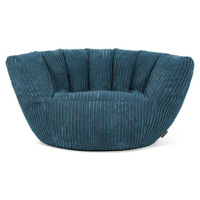Pouf Charles Vintish - Côtelé Bleu Marine 01