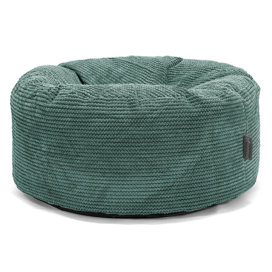 Pouf Design Rond - Pompon Vert Mousse 01