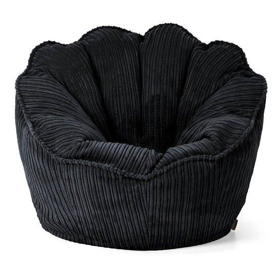 Pouf Fauteuil Natalia Sacco - Côtelé Noir 01