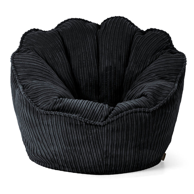 Pouf Fauteuil Natalia Sacco - Côtelé Noir 01