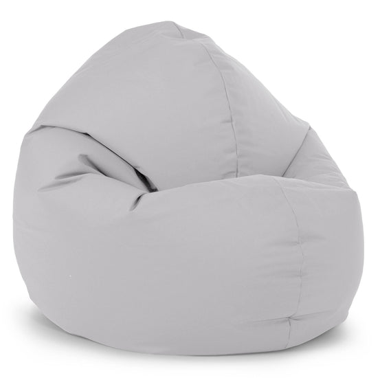 Flexforma Pouf Géant Rond pour Adulte - Entretien Facile Argent 02
