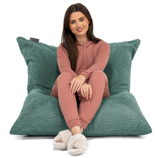 Pouf Géant XXL - Pompon Vert Mousse 02