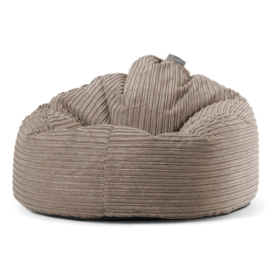 Pouf Poire, Archi - Côtelé Grège 01