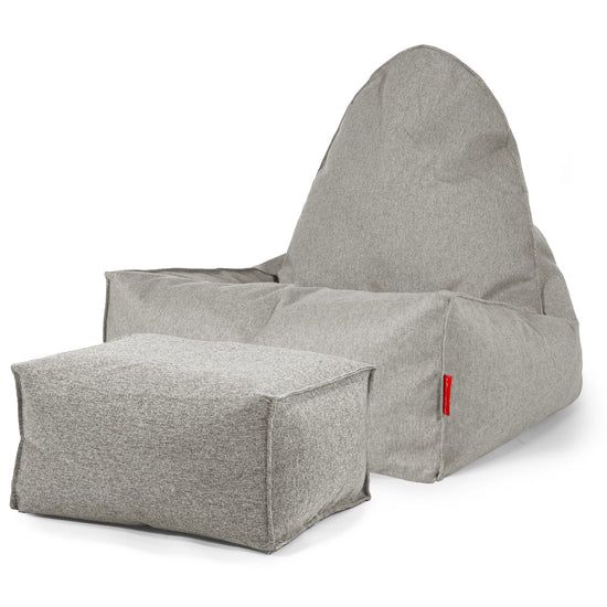 Pouf Relax Style Scandi - Interalli Laine Gris 02