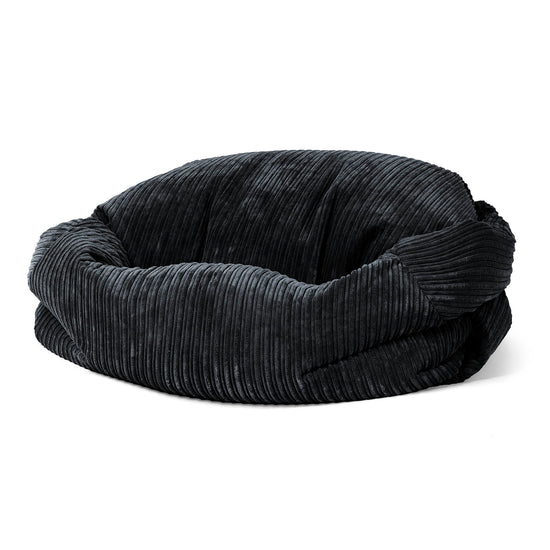 Pouf Canapé Sabine - Côtelé Noir 01