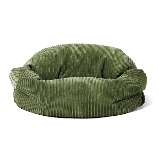 Pouf Canapé Sabine - Côtelé Vert Forêt 02
