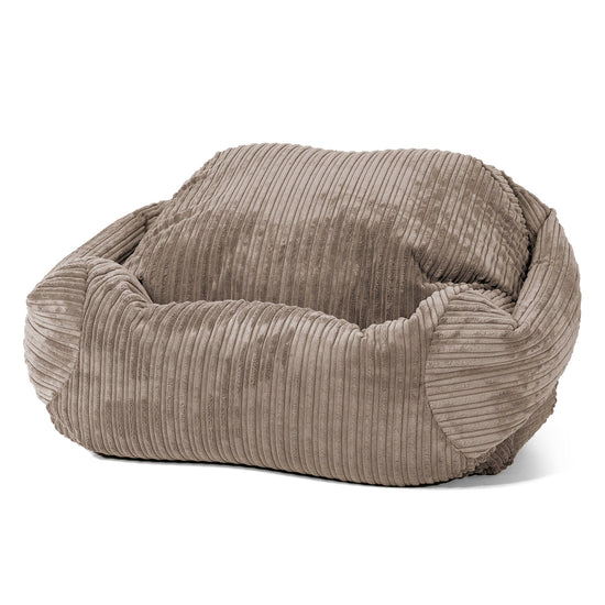 Pouf Fauteuil Sabine - Côtelé Grège 01