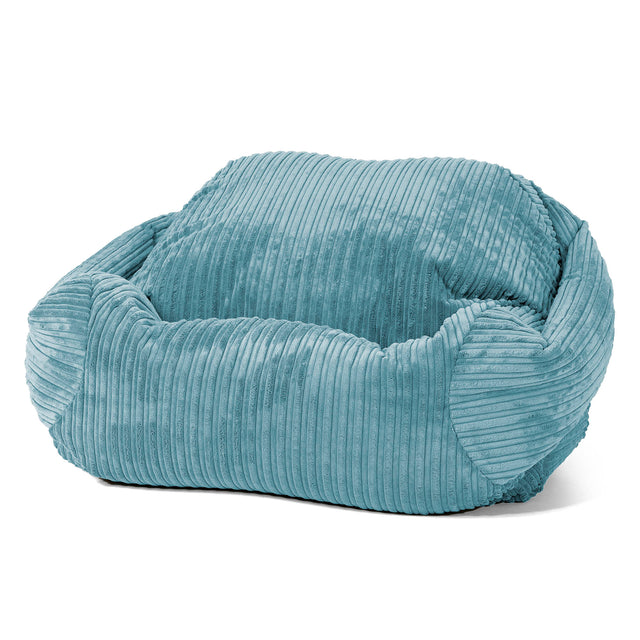 Pouf Fauteuil Sabine - Côtelé Mer égée 01