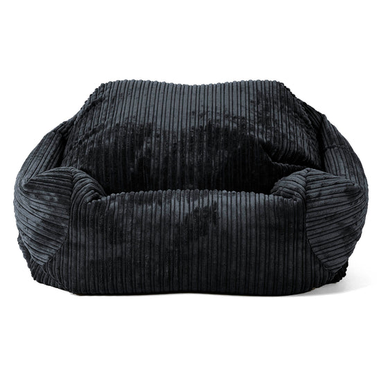 Pouf Fauteuil Sabine - Côtelé Noir 02