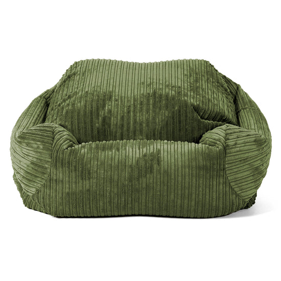 Pouf Fauteuil Sabine - Côtelé Vert Forêt 02
