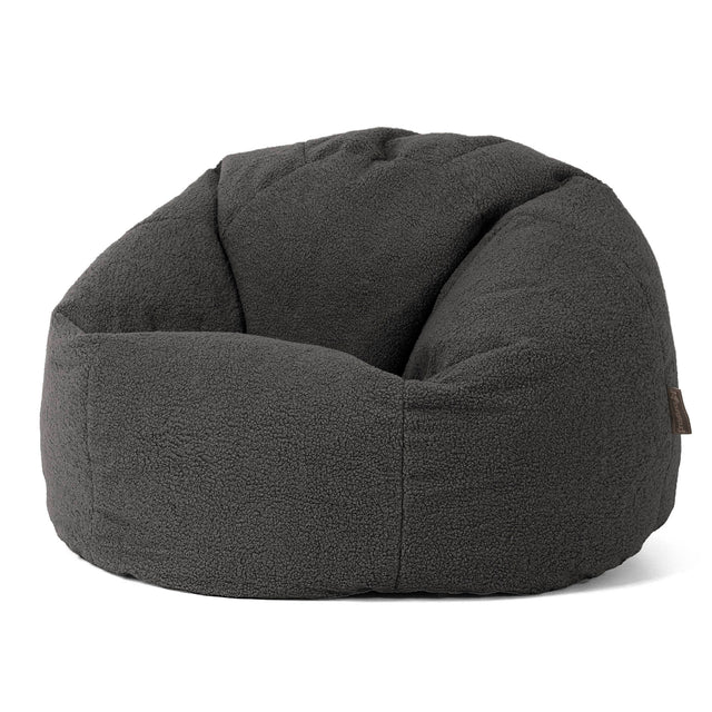 Pouf Poire Classique - Bouclé Anthracite 01