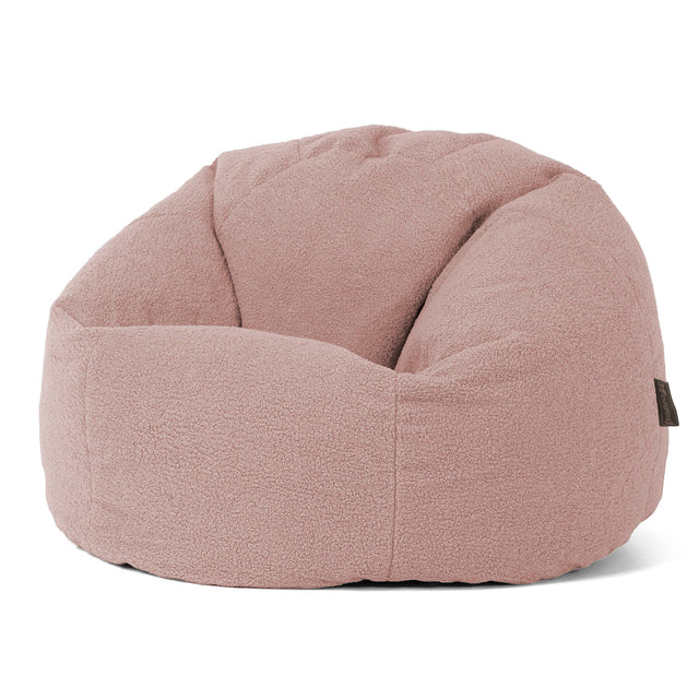 Pouf Poire Classique - Bouclé Rose 01