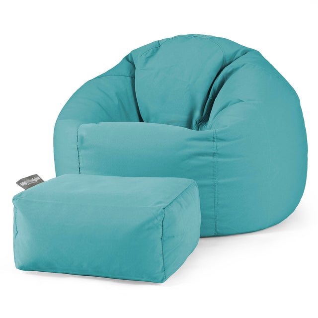 Pouf Poire Classique - Olefin Aqua 02