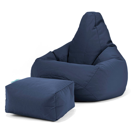 SoleiStorm™ Ultra 2000 h+ Pouf Poire Gamer - Olefin Bleu Marine 01