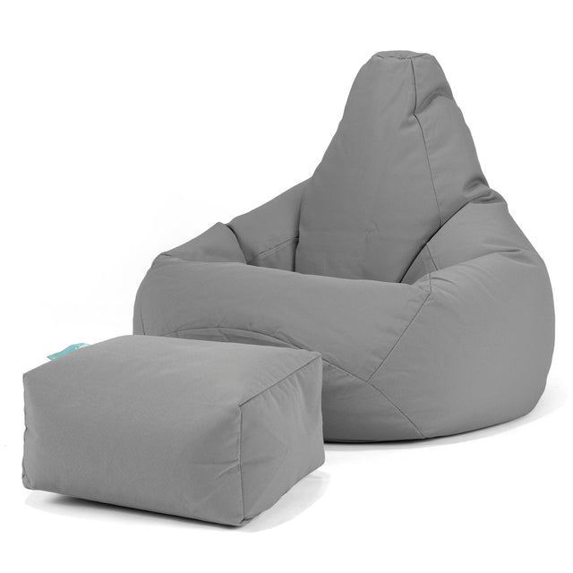 SoleiStorm™ Ultra 2000 h+ Pouf Poire Gamer - Olefin Gris moyen 01