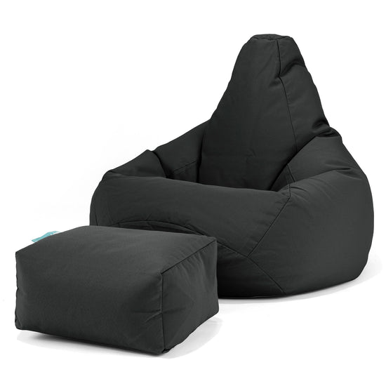 SoleiStorm™ Ultra 2000 h+ Pouf Poire Gamer - Olefin Noir 01