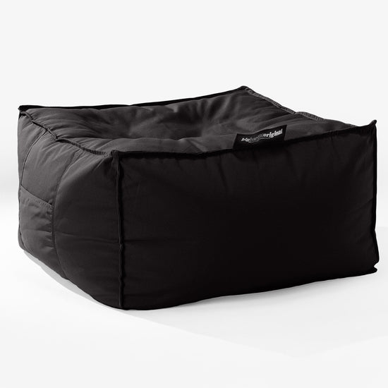 Big Bertha Original, SoleiStorm™ Ultra 2000 h+ Gros Pouf Carré, Extérieur, Olefin Noir