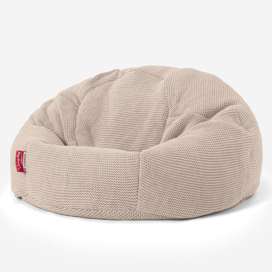 LOUNGE PUG - Ellos Tricoté - Pouf Poire Classique - Crème