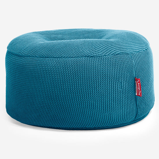 LOUNGE PUG - Ellos Tricoté - Pouf Design Rond - Mer égée