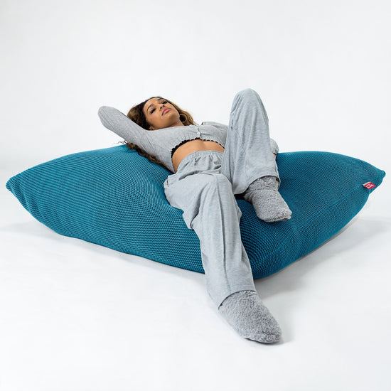 LOUNGE PUG - Ellos Tricoté - Pouf Géant XXL - Mer égée