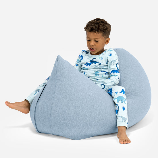 Grand Pouf pour Enfants 2-6 ans - Coton Élastique Bébé Bleu 02