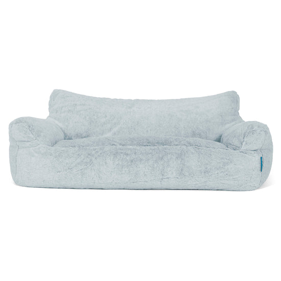 Joséphine Canapé Pouf pour Enfant 1-5 ans - Fausse Fourrure Lapin Bleu Pastel 01