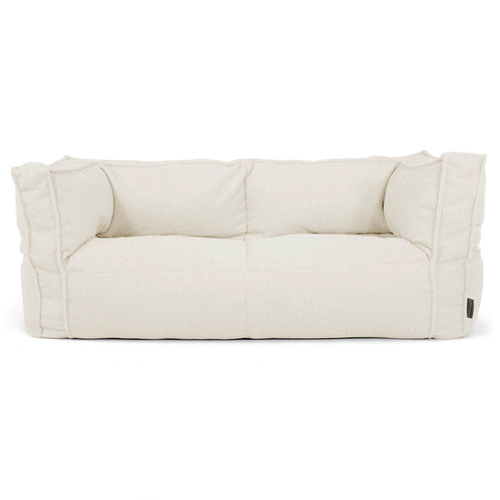 Canapé Pouf Albert 2 places - Bouclé Ivoire_01