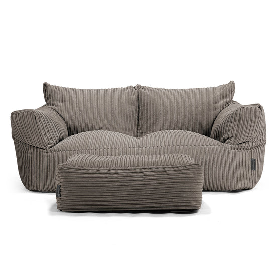 Joséphine Canapé Pouf - Côtelé Anthracite 02