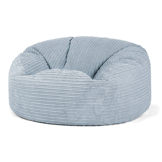 Canapé Pouf Géant Mammouth - Côtelé Bébé Bleu 01