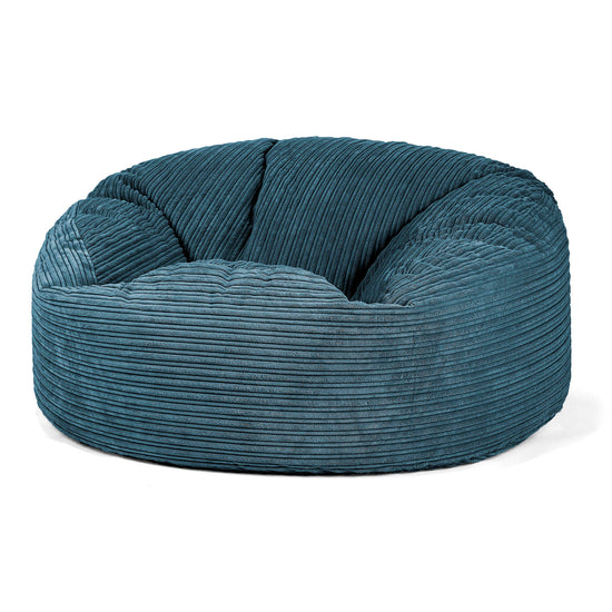 Canapé Pouf Géant Mammouth - Côtelé Bleu Marine 01